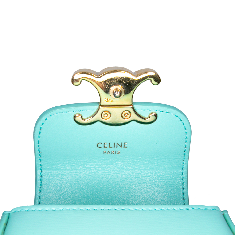 Pre-Loved Celine Leather Triomphe AirPods Case with Strap - Picture 5 of 11